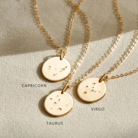 GLDN Capricorn Zodiac Constellation Necklace - Picture 1 of 9
